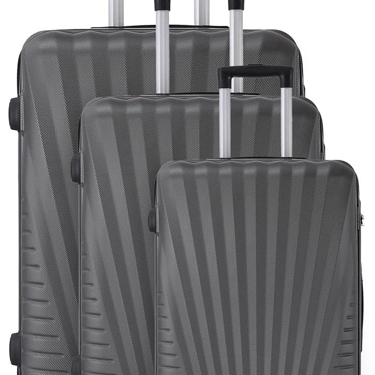 Set de 3 valises Elegance gris foncé – Trolley ADC