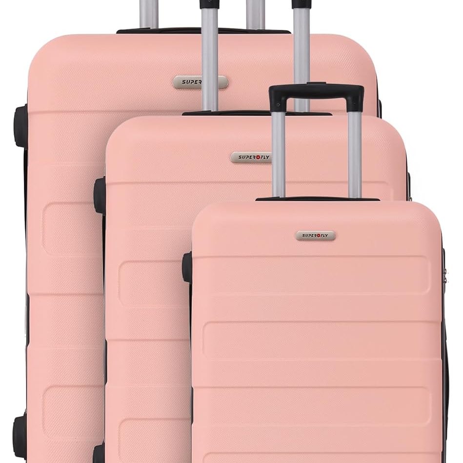 Set de 3 valises Pastel rose saumon – Trolley ADC