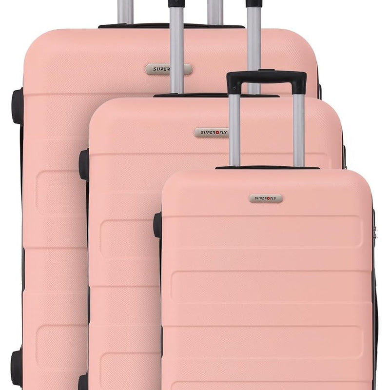 Set de 3 valises Pastel rose saumon – Trolley ADC