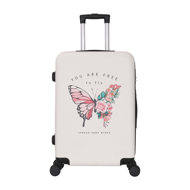 Valise Papillon blanc – Trolley ADC