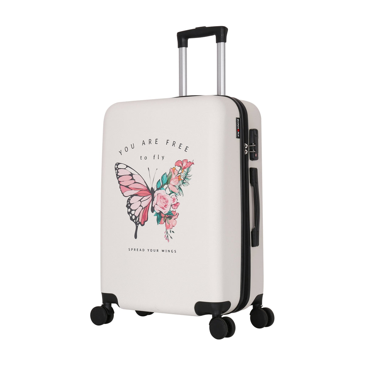 Valise Papillon blanc – Trolley ADC