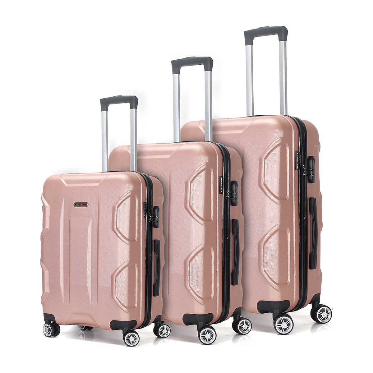 Set de 3 valises Palace rose gold – Trolley ADC