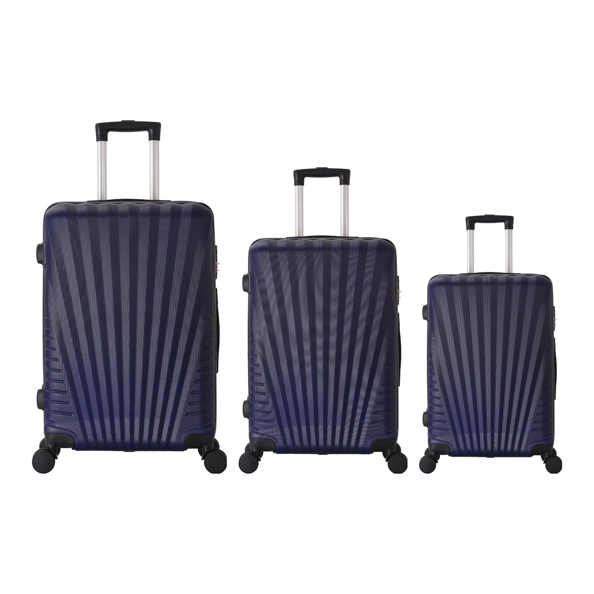 Set de 3 valises Elegance bleu marine : 75, 65 et 55 cm